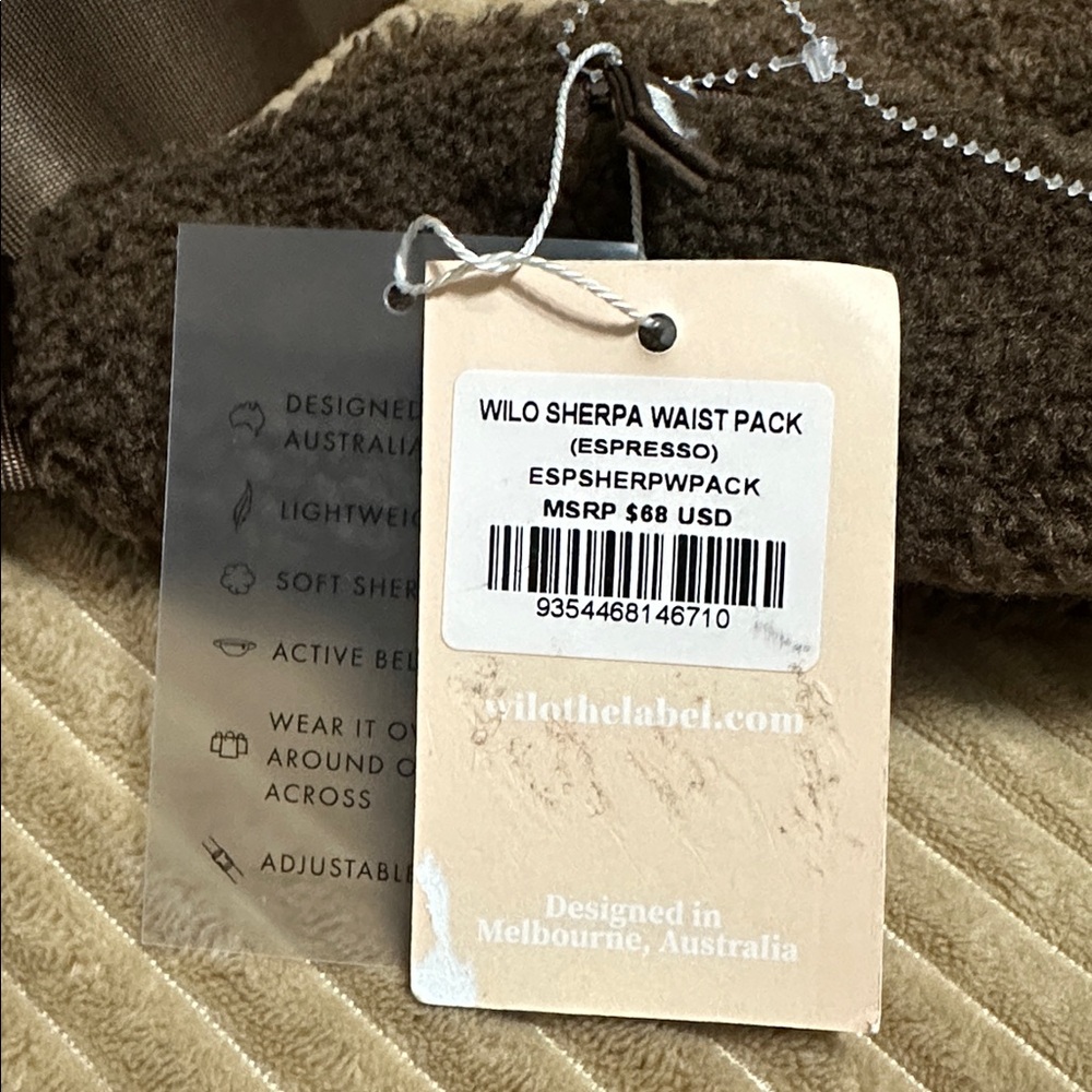 NWT Wilo Brown Espresso Sherpa Waist Pack - Picture 2 of 3